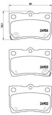 Тормозные колодки BREMBO P 83 113