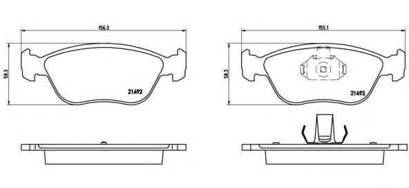 Гальмівні колодки BREMBO P 86 024