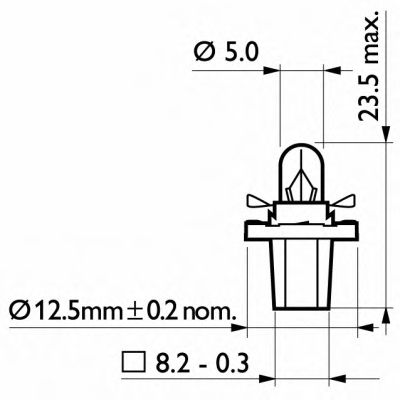 Лампа накаливания освещения щитка приборов PHILIPS 12598B2