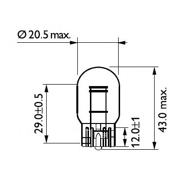 Лампа накаливания PHILIPS 12066 CP (задний габаритный огонь, фара дневного освещения)