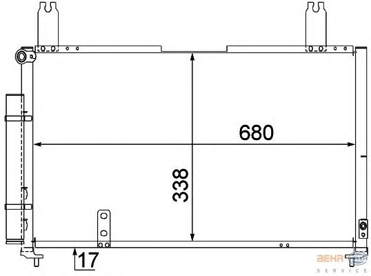 Радиатор кондиционера HELLA 8FC 351 309-121