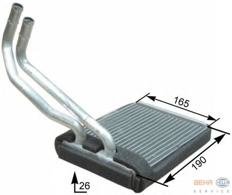 Радиатор отопителя HELLA 8FH 351 315-271