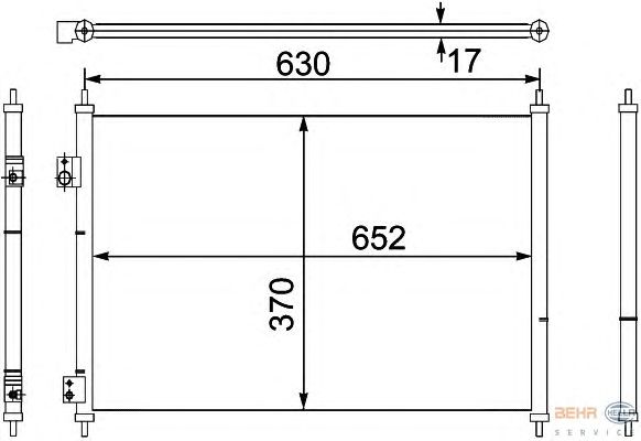 Радиатор кондиционера HELLA 8FC 351 330-401