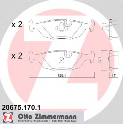 Тормозные колодки ZIMMERMANN 20675.170.1