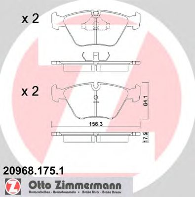 Гальмівні колодки ZIMMERMANN 20968.175.1