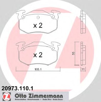 Тормозные колодки ZIMMERMANN 20973.110.1