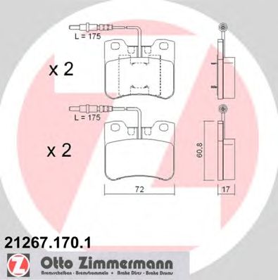 Тормозные колодки ZIMMERMANN 21267.170.1