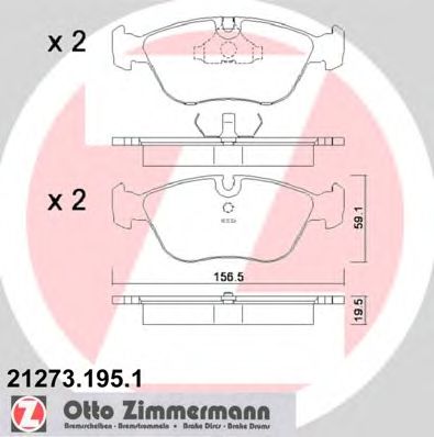 Тормозные колодки ZIMMERMANN 21273.195.1