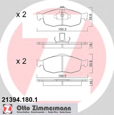 Тормозные колодки ZIMMERMANN 21394.180.1