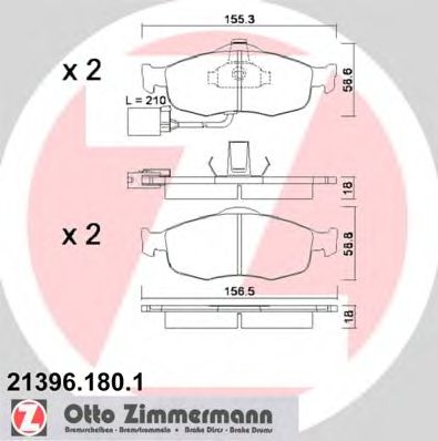 Тормозные колодки ZIMMERMANN 21396.180.1