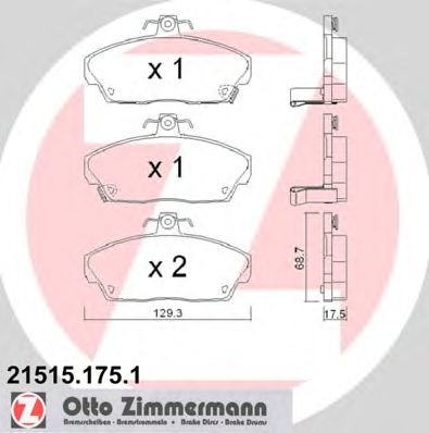 Тормозные колодки ZIMMERMANN 21515.175.1