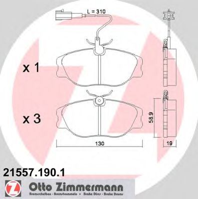 Тормозные колодки ZIMMERMANN 21557.190.1