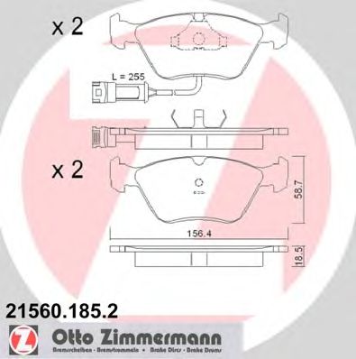 Тормозные колодки ZIMMERMANN 21560.185.2
