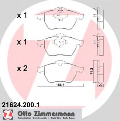 Тормозные колодки ZIMMERMANN 21624.200.1