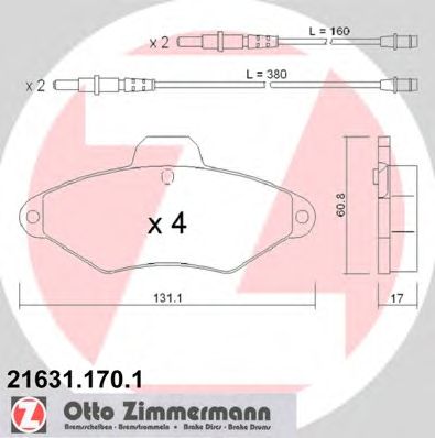 Тормозные колодки ZIMMERMANN 21631.170.1