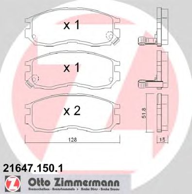 Тормозные колодки ZIMMERMANN 21647.150.1