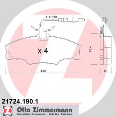 Тормозные колодки ZIMMERMANN 21724.190.1