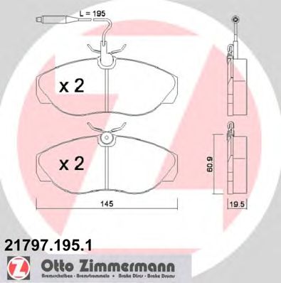 Тормозные колодки ZIMMERMANN 21797.195.1
