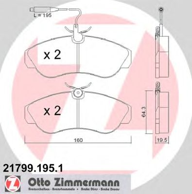 Тормозные колодки ZIMMERMANN 21799.195.1