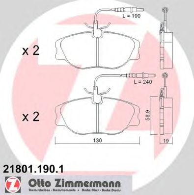 Тормозные колодки ZIMMERMANN 21801.190.1