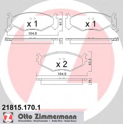 Тормозные колодки ZIMMERMANN 21815.170.1