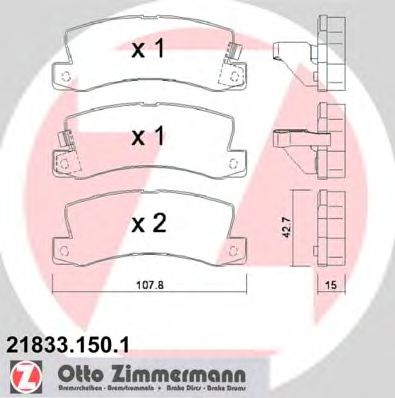 Тормозные колодки ZIMMERMANN 21833.150.1
