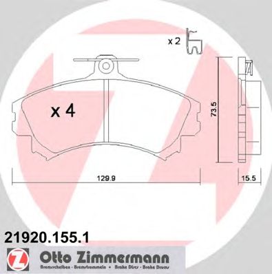 Тормозные колодки ZIMMERMANN 21920.155.1