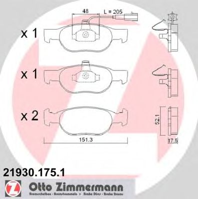 Тормозные колодки ZIMMERMANN 21930.175.1