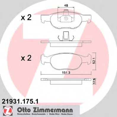 Тормозные колодки ZIMMERMANN 21931.175.1