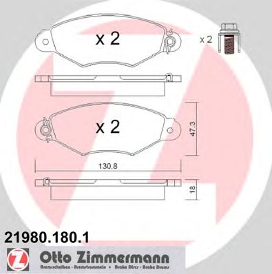 Тормозные колодки ZIMMERMANN 21980.180.1