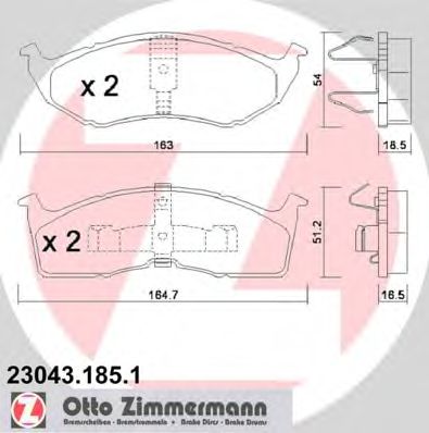 Тормозные колодки ZIMMERMANN 23043.185.1