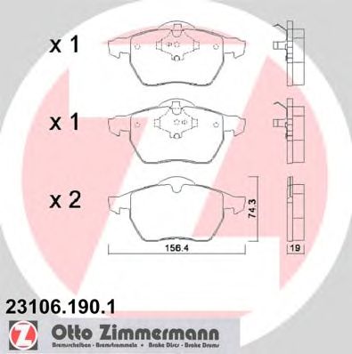 Тормозные колодки ZIMMERMANN 23106.190.1
