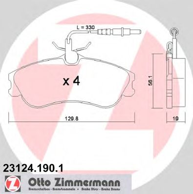 Тормозные колодки ZIMMERMANN 23124.190.1