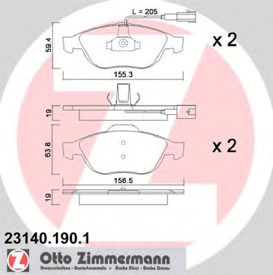 Тормозные колодки ZIMMERMANN 23140.190.1