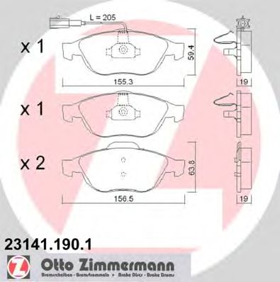 Тормозные колодки ZIMMERMANN 23141.190.1