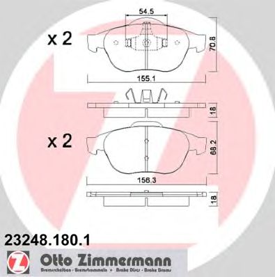 Тормозные колодки ZIMMERMANN 23248.180.1