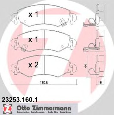 Тормозные колодки ZIMMERMANN 23253.160.1