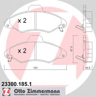 Тормозные колодки ZIMMERMANN 23300.185.1