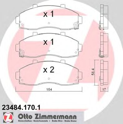 Тормозные колодки ZIMMERMANN 23484.170.1