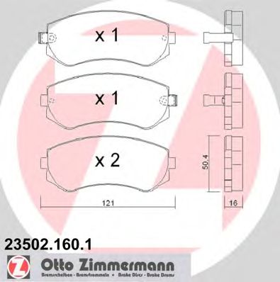 Тормозные колодки ZIMMERMANN 23502.160.1