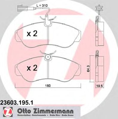 Тормозные колодки ZIMMERMANN 23603.195.1