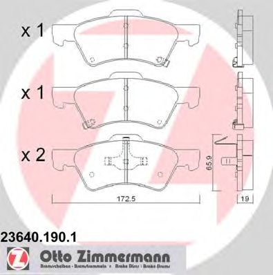 Тормозные колодки ZIMMERMANN 23640.190.1