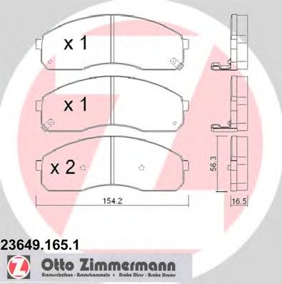 Тормозные колодки ZIMMERMANN 23649.165.1