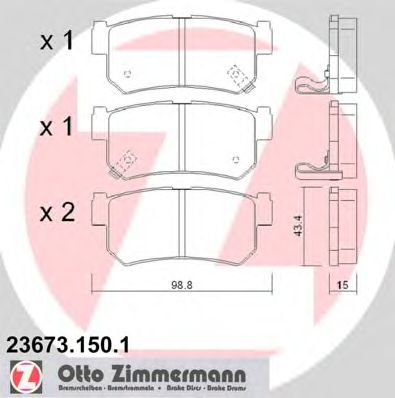 Тормозные колодки ZIMMERMANN 23673.150.1