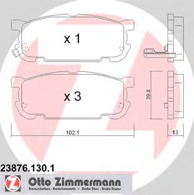 Тормозные колодки ZIMMERMANN 23876.130.1