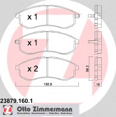 Тормозные колодки ZIMMERMANN 23879.160.1