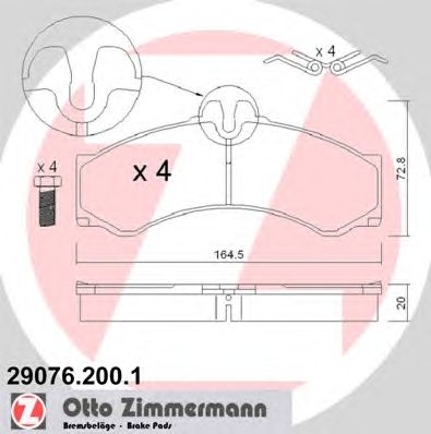 Тормозные колодки ZIMMERMANN 29076.200.1