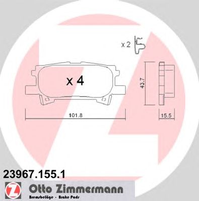 Тормозные колодки ZIMMERMANN 23967.155.1