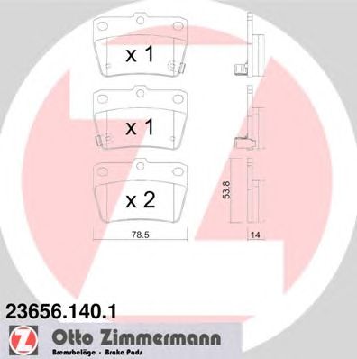Тормозные колодки ZIMMERMANN 23656.140.1