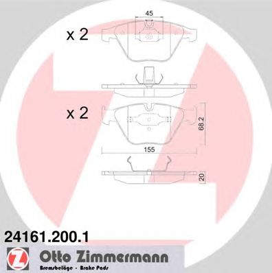 Тормозные колодки ZIMMERMANN 24161.200.1